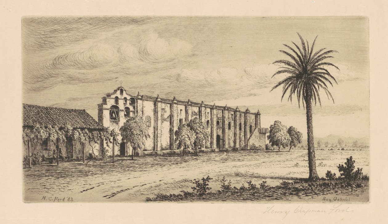 Mission San Gabriel Arcángel, 1883 - Henry Chapman Ford