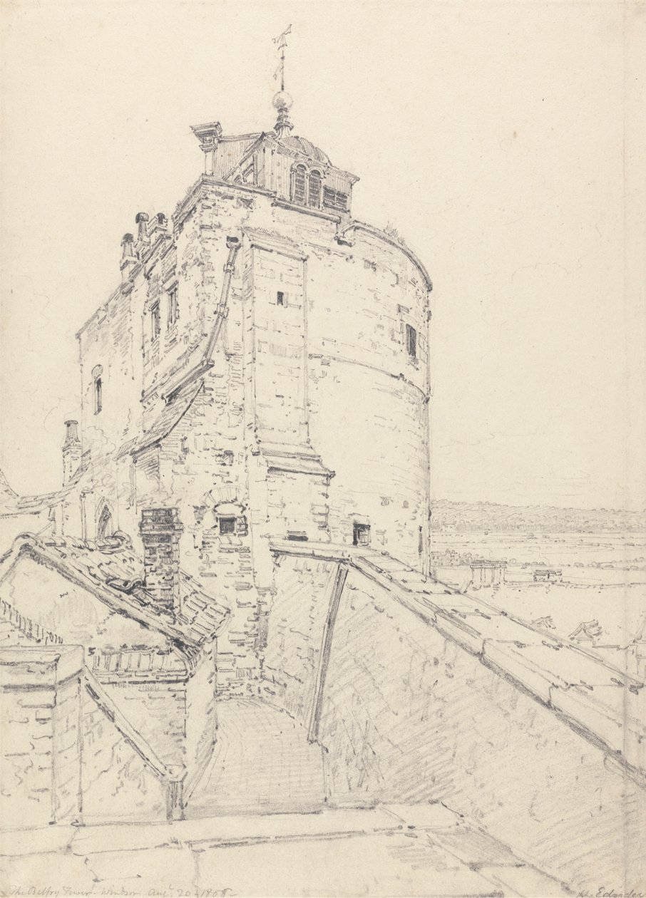 La tour du couvre-feu, Windsor - Henry Edridge