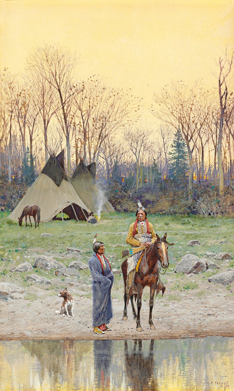 Indien à cheval, 1899 - Henry Francois Farny