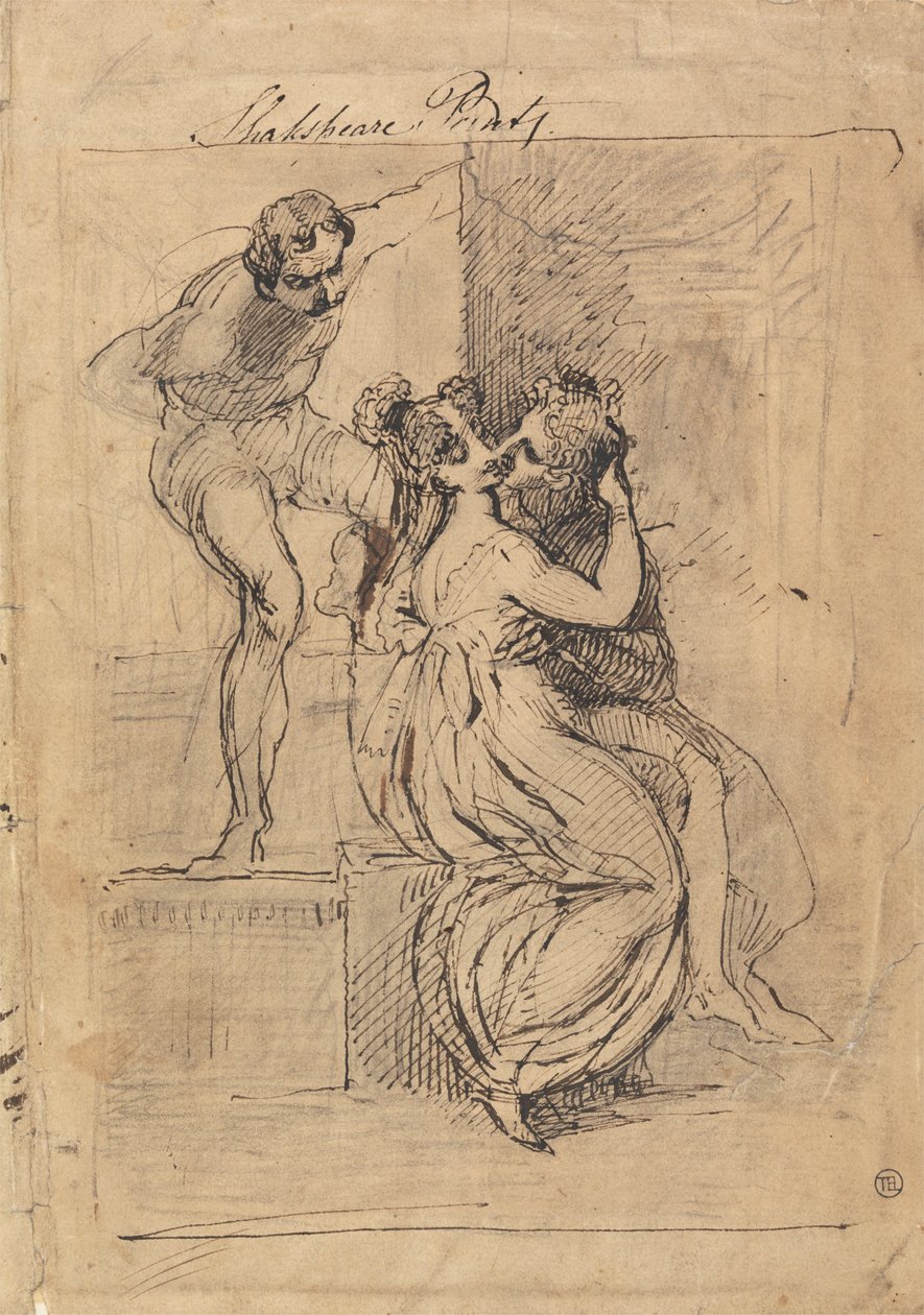 Figure penchée sur les escaliers - Johann Heinrich Füssli