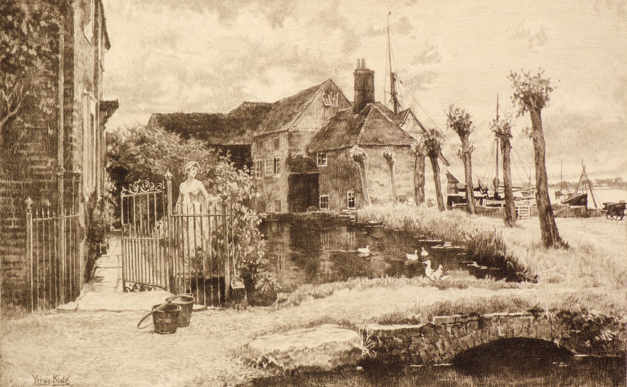 Sans titre [Scène de village] - Henry John Yeend King
