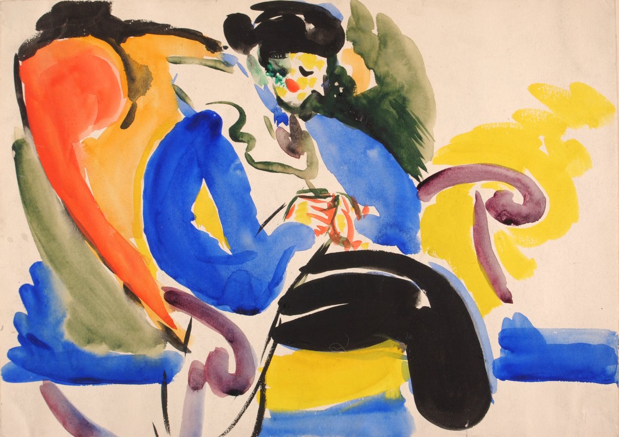 Calligraphie #2 Femme sur chaise, 1914-1918 - Henry Lyman Saÿen