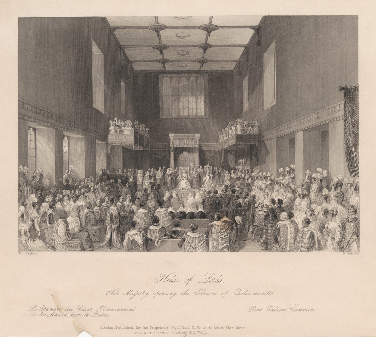 Sa Majesté ouvrant la session du Parlement - Henry Melville