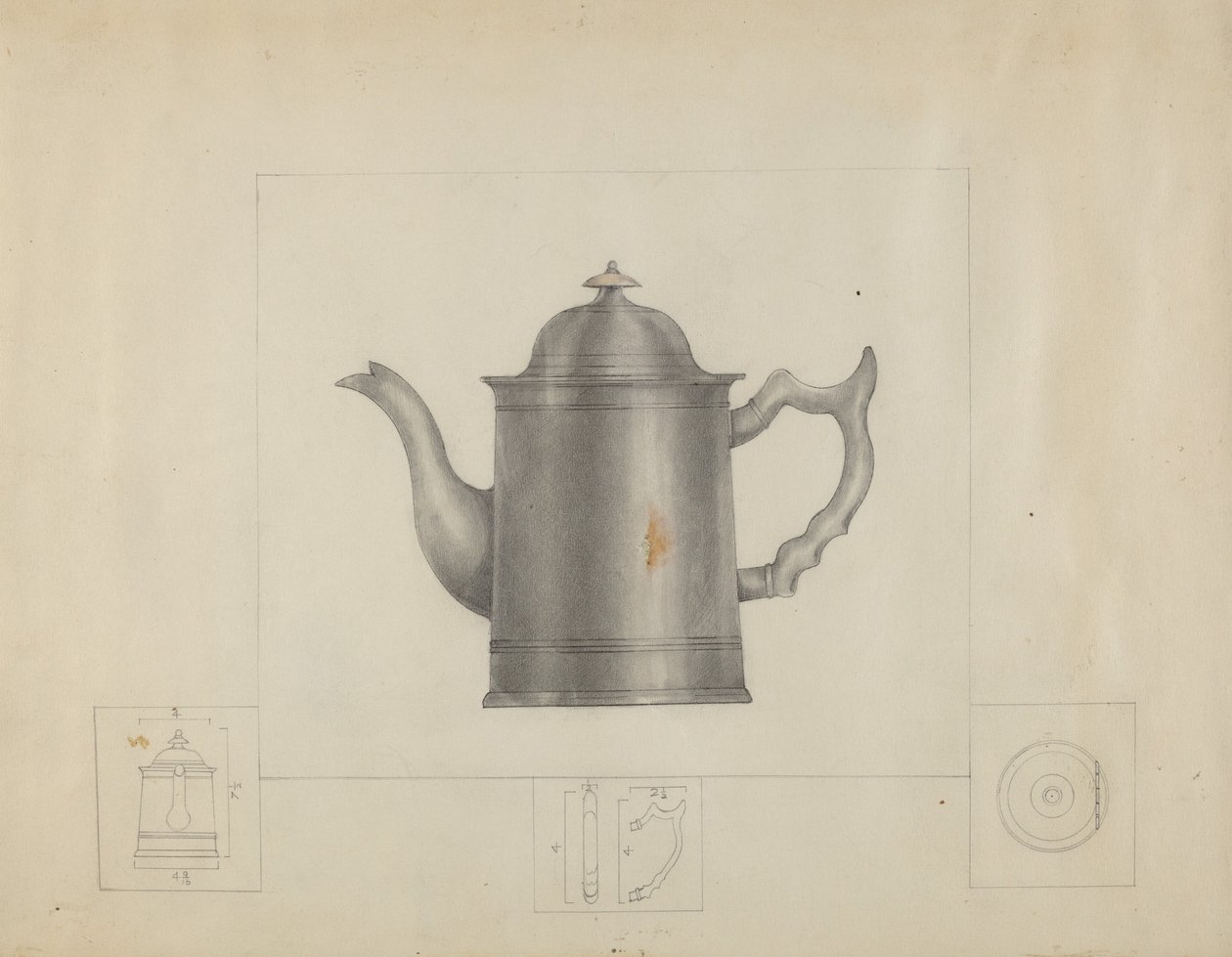 Cafetière en étain - Henry Meyers