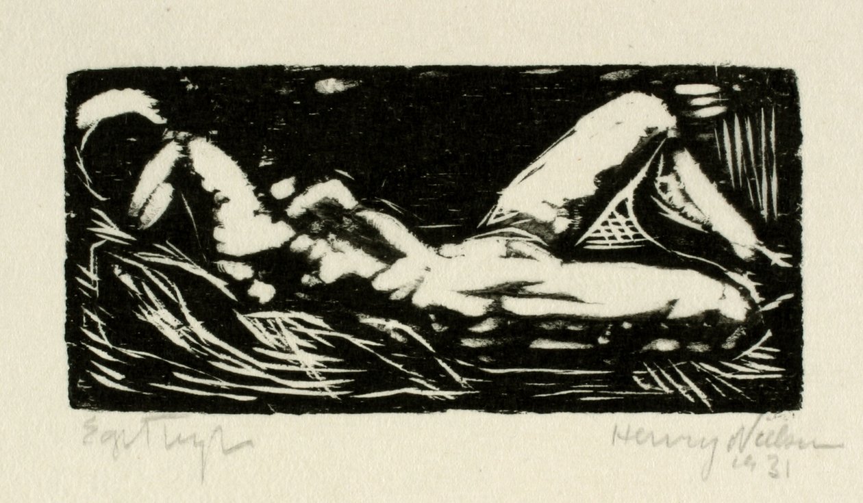Modèle féminin allongé - Henry Nielsen