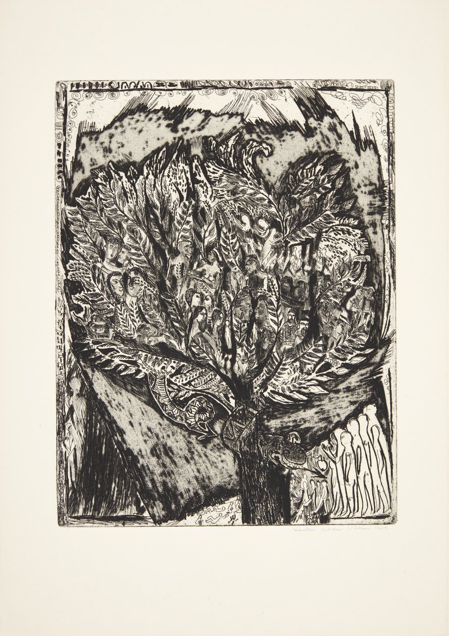 Løkken. Paysage de dunes avec panneau - Henry Nielsen