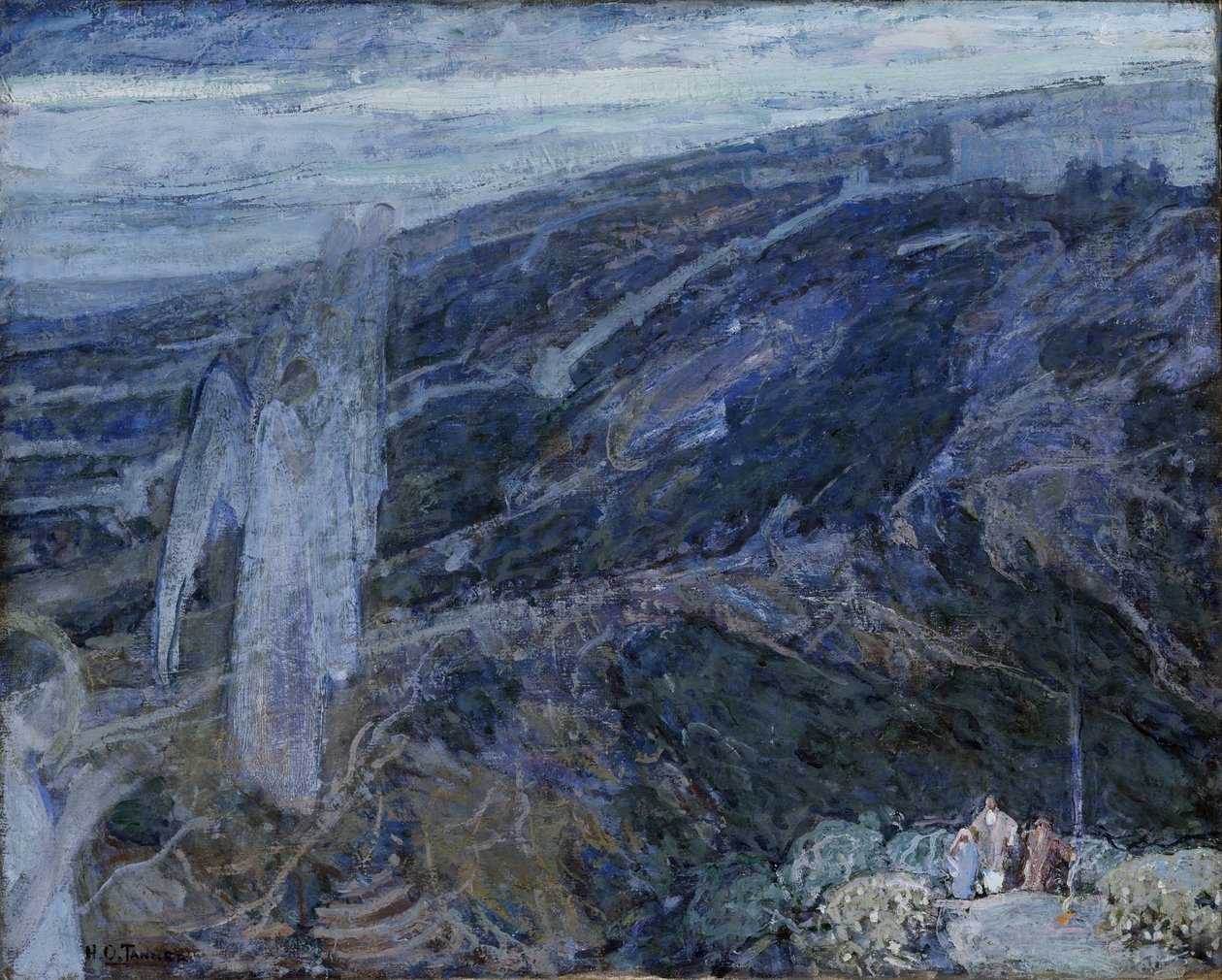 Anges apparaissant devant les bergers - Henry Ossawa Tanner