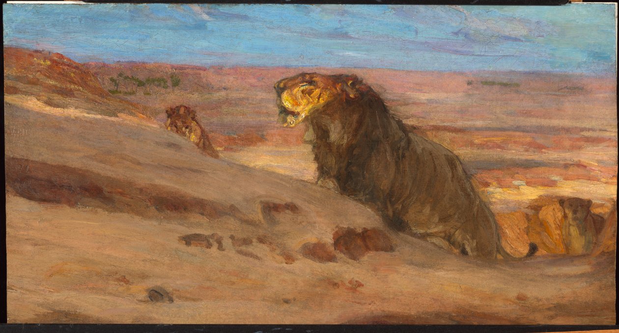 Lions dans le désert - Henry Ossawa Tanner