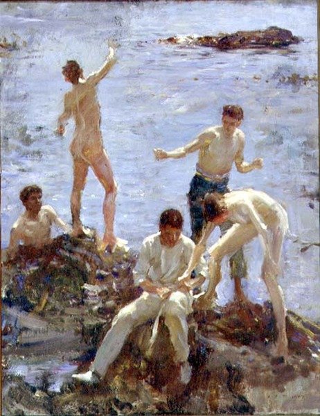 Garçons se baignant - Henry Scott Tuke