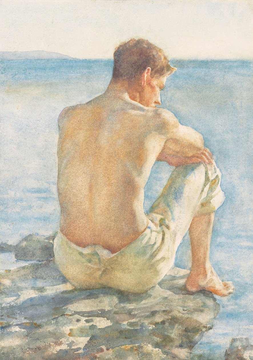 Regardant la mer - Henry Scott Tuke