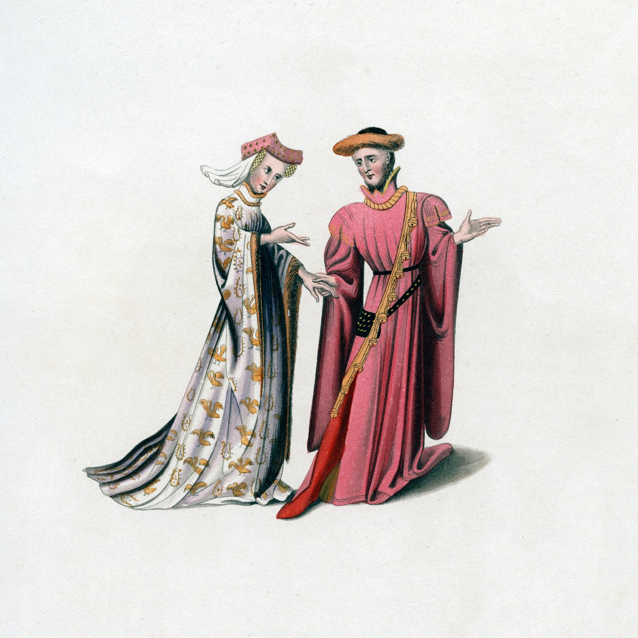 Robe de cour, 14ème siècle, 1843 - Henry Shaw