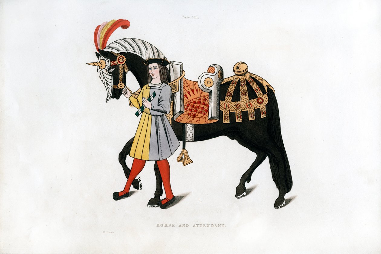 Cheval et accompagnateur, c1511, 1843 - Henry Shaw