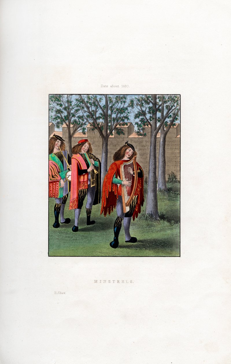 Ménestrels, vers 1480, 1843 - Henry Shaw