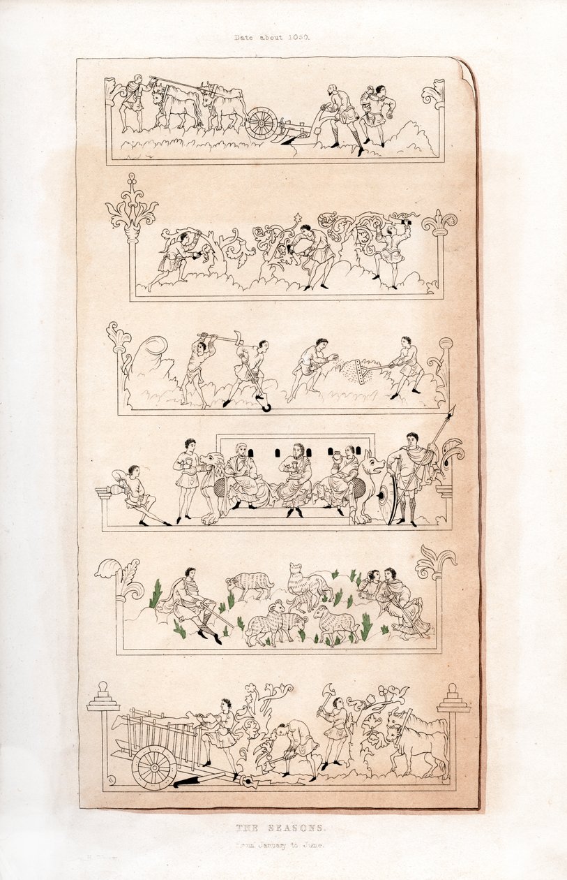 Les Saisons, vers 1050, 1843 - Henry Shaw