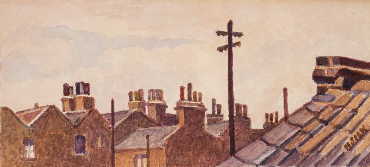 Toits depuis Rounton Road, vers 1930 - Henry Silk