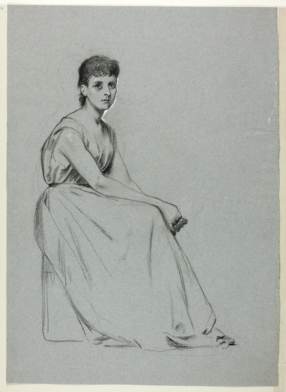 Femme assise tournée vers la droite - Henry Stacy Marks