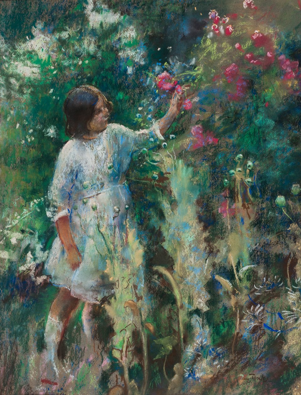 Dans le jardin, vers 1900 - Henry Tonks