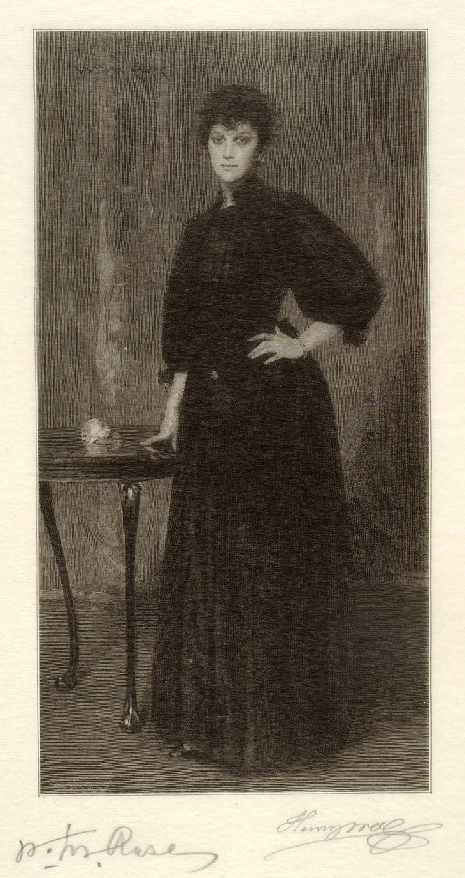 Une dame en noir - Henry Wolf