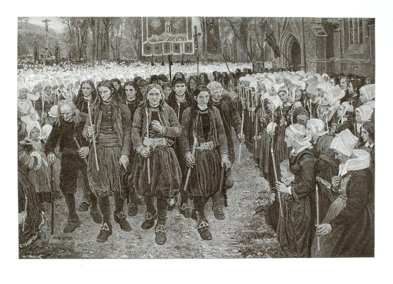 Procession religieuse en Bretagne - Henry Wolf