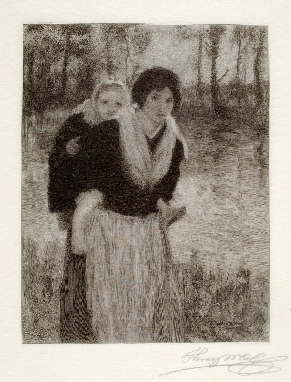Au bord de la rivière - Henry Wolf