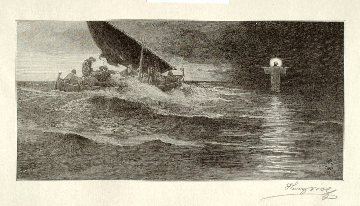 Le Christ marchant sur la mer - Henry Wolf