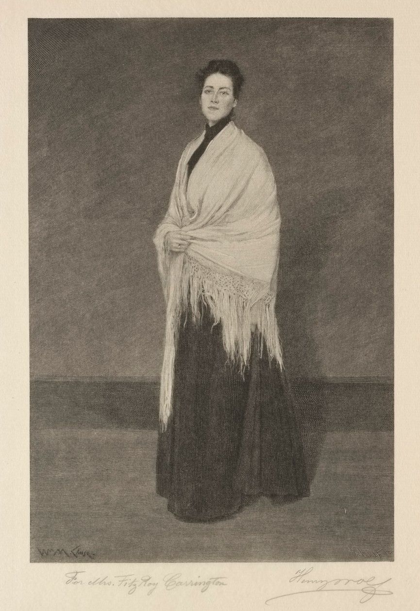 Dame avec châle - Henry Wolf