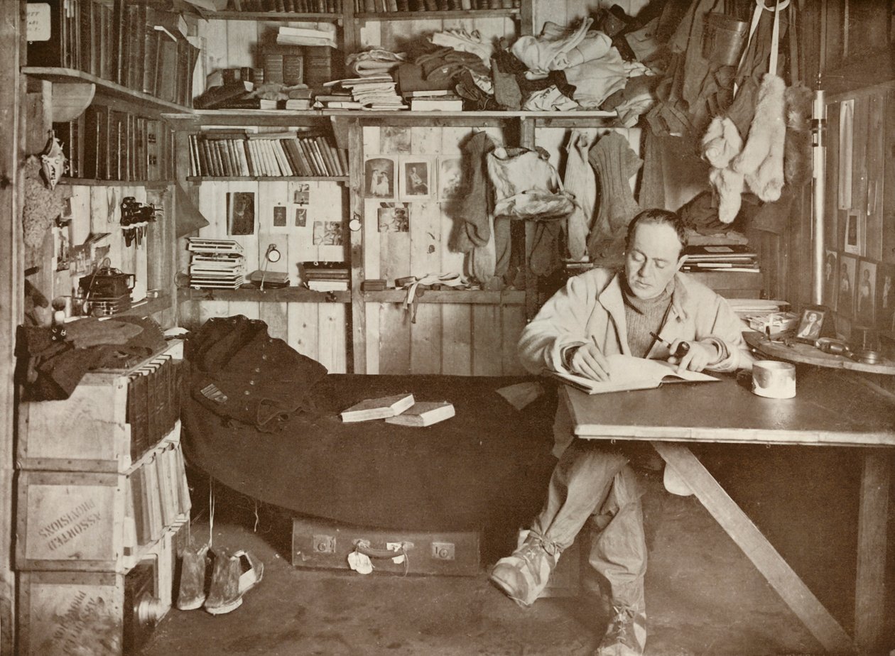 Le capitaine Scott dans son antre, vers 1911, 1913 - Herbert Ponting