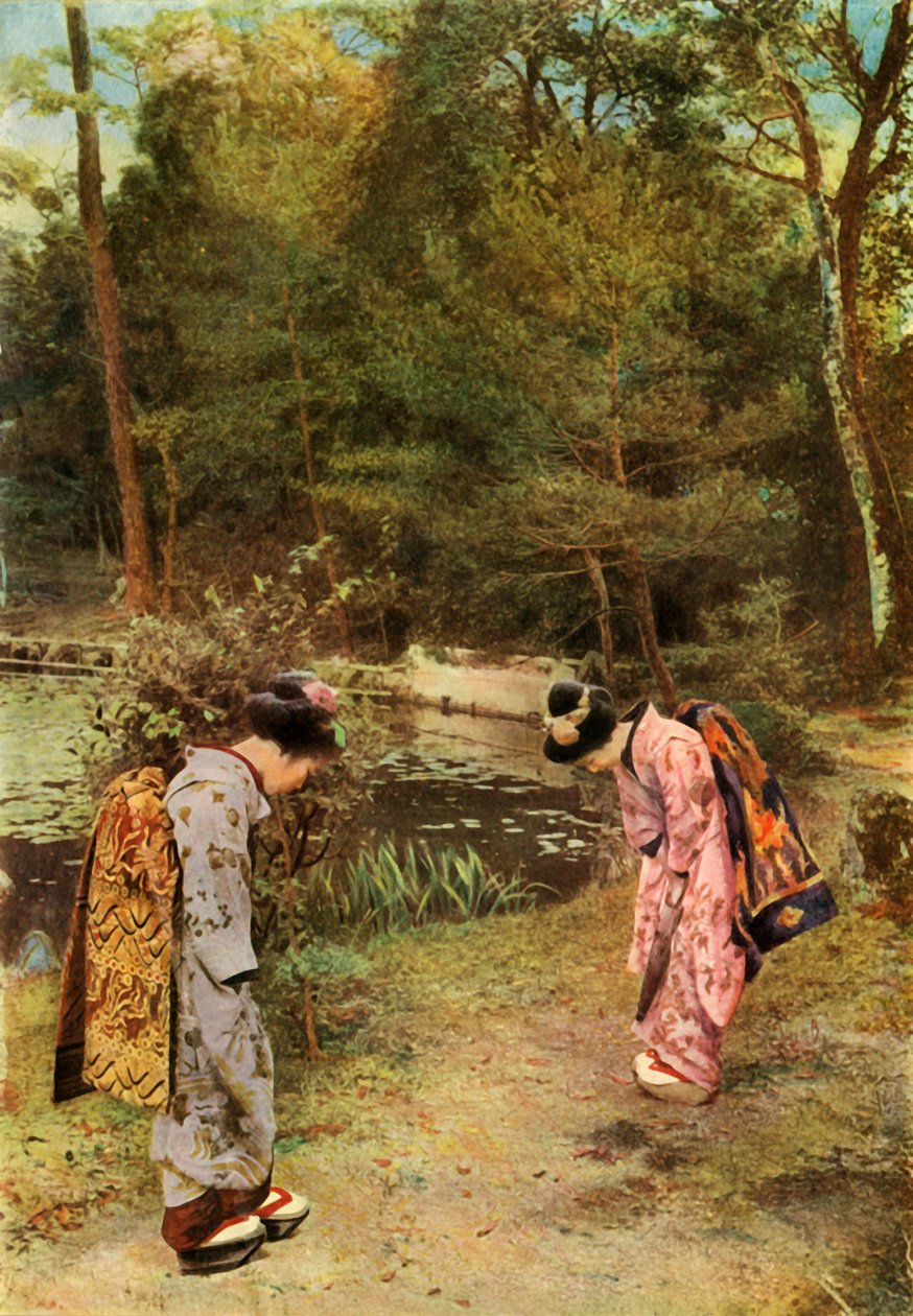 Salutations dans les terrains du temple, 1910 - Herbert Ponting