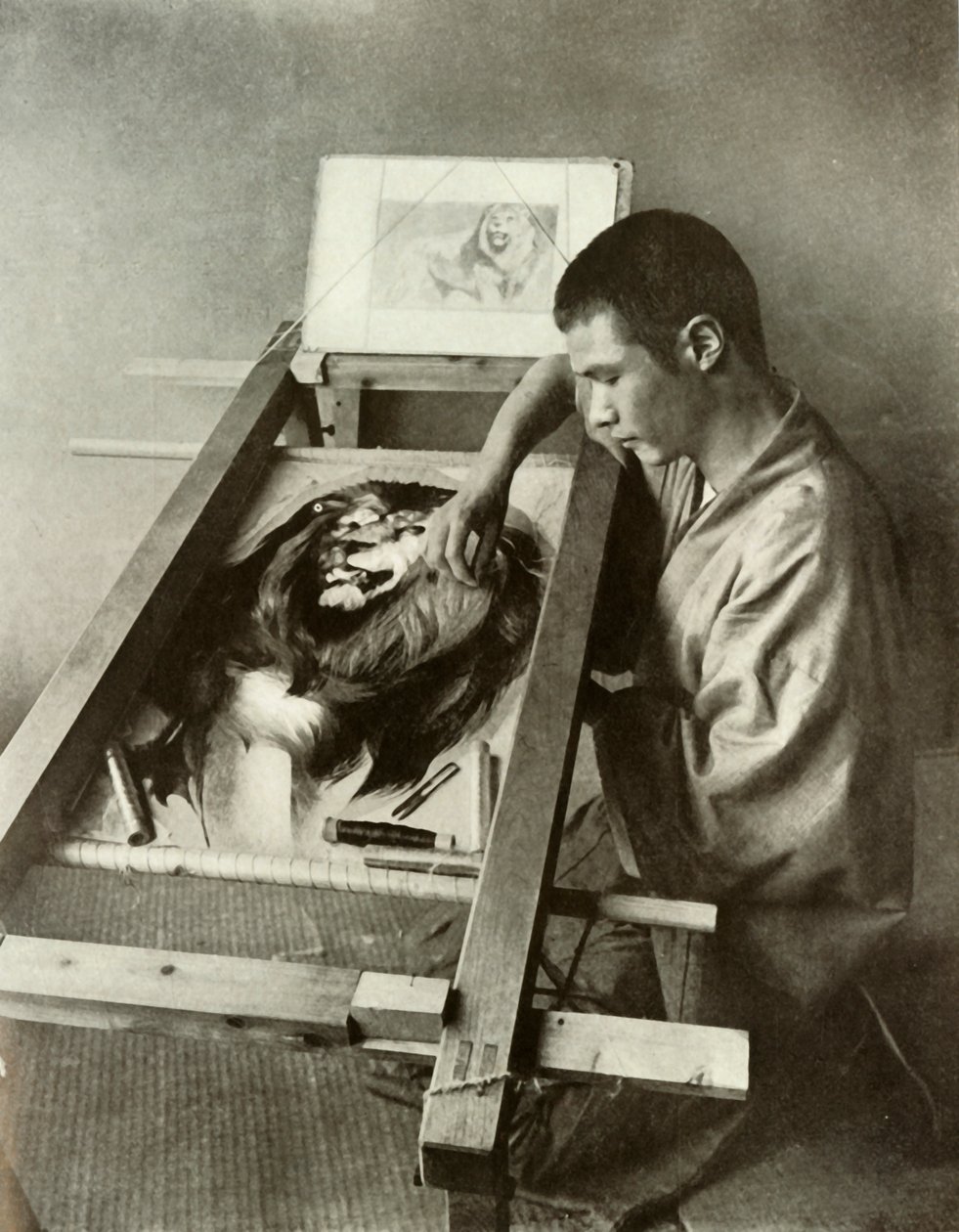 La Brodeuse, 1910 - Herbert Ponting