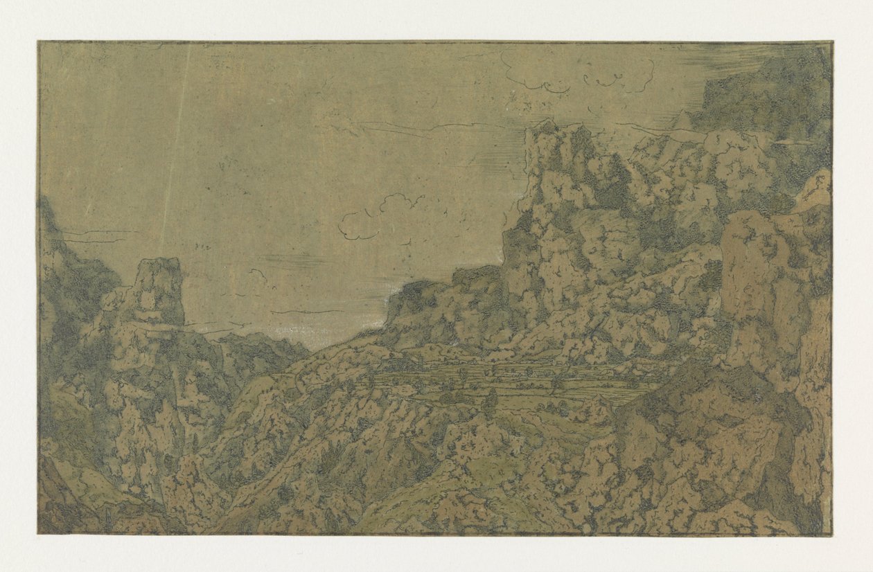 Paysage de montagne avec un plateau, c. 1625-30 - Hercules Segers