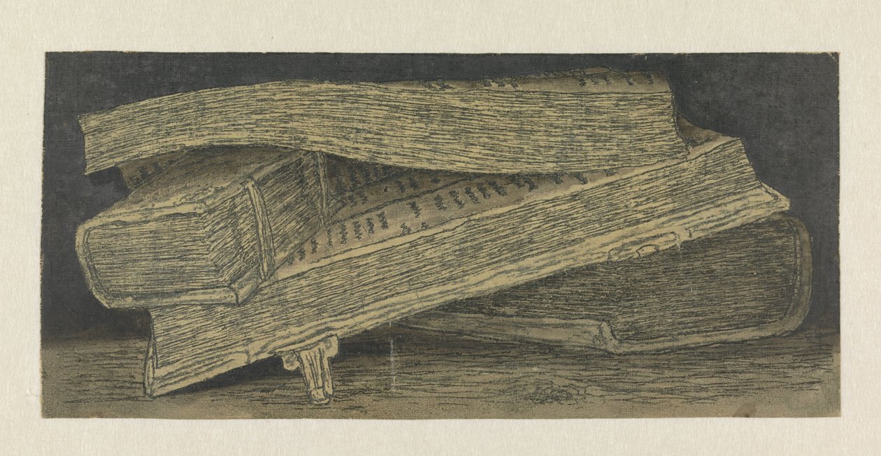 Nature morte avec des livres - Hercules Segers
