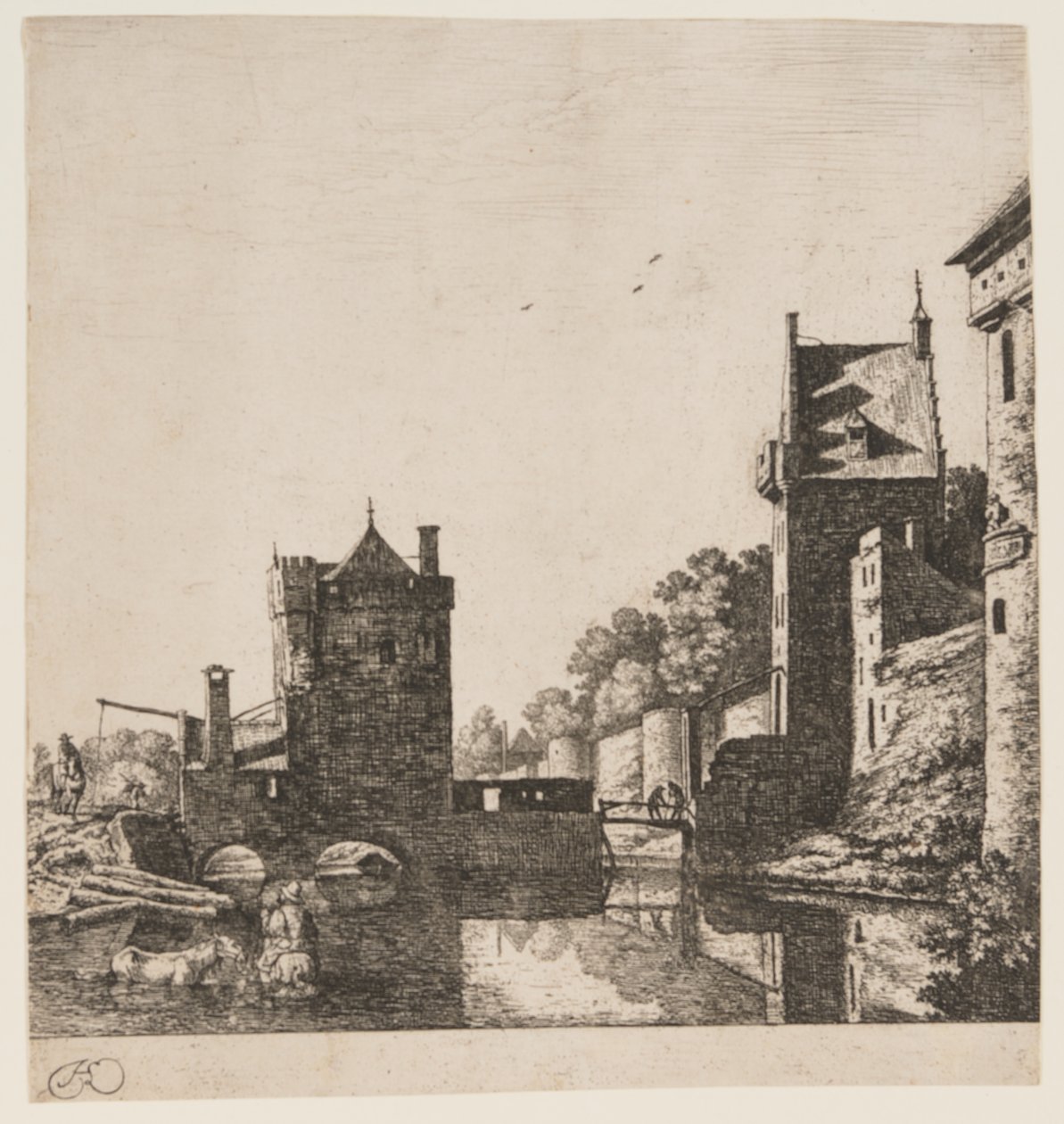 Le port de Wittevrouwen à Utrecht - Herman Saftleven
