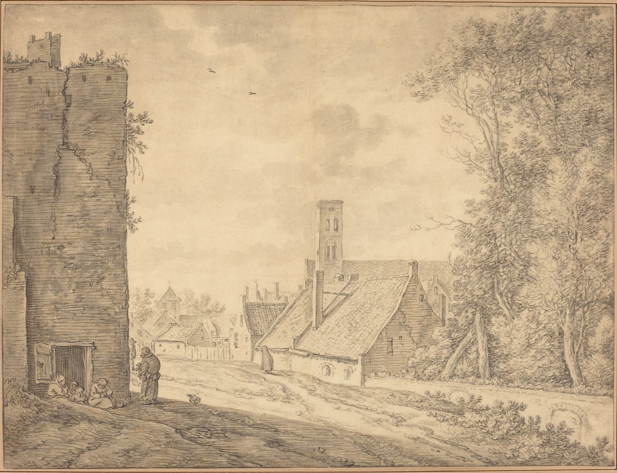 Paysage de village - Herman Saftleven