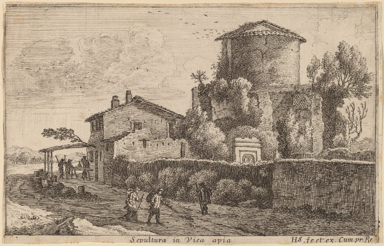 Tombe sur la Via Appia - Herman van Swanevelt