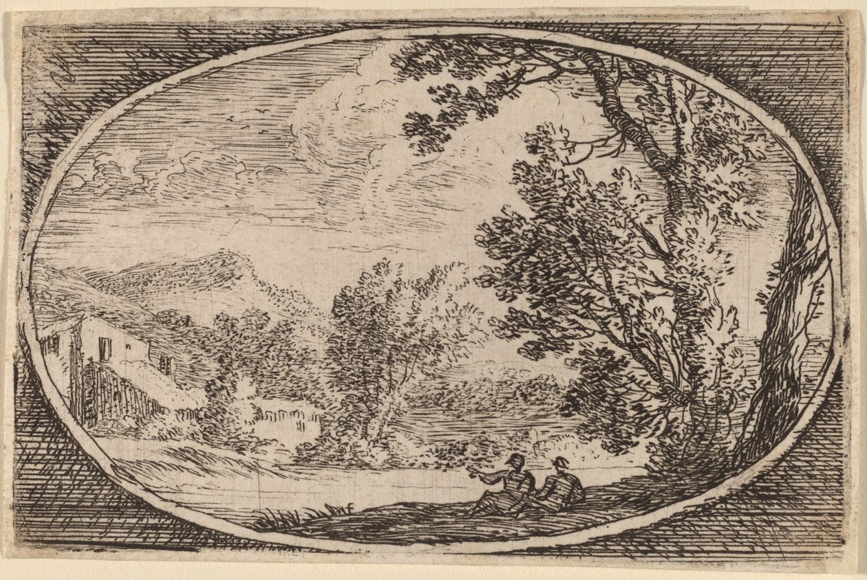Deux Hommes Assis Près de l