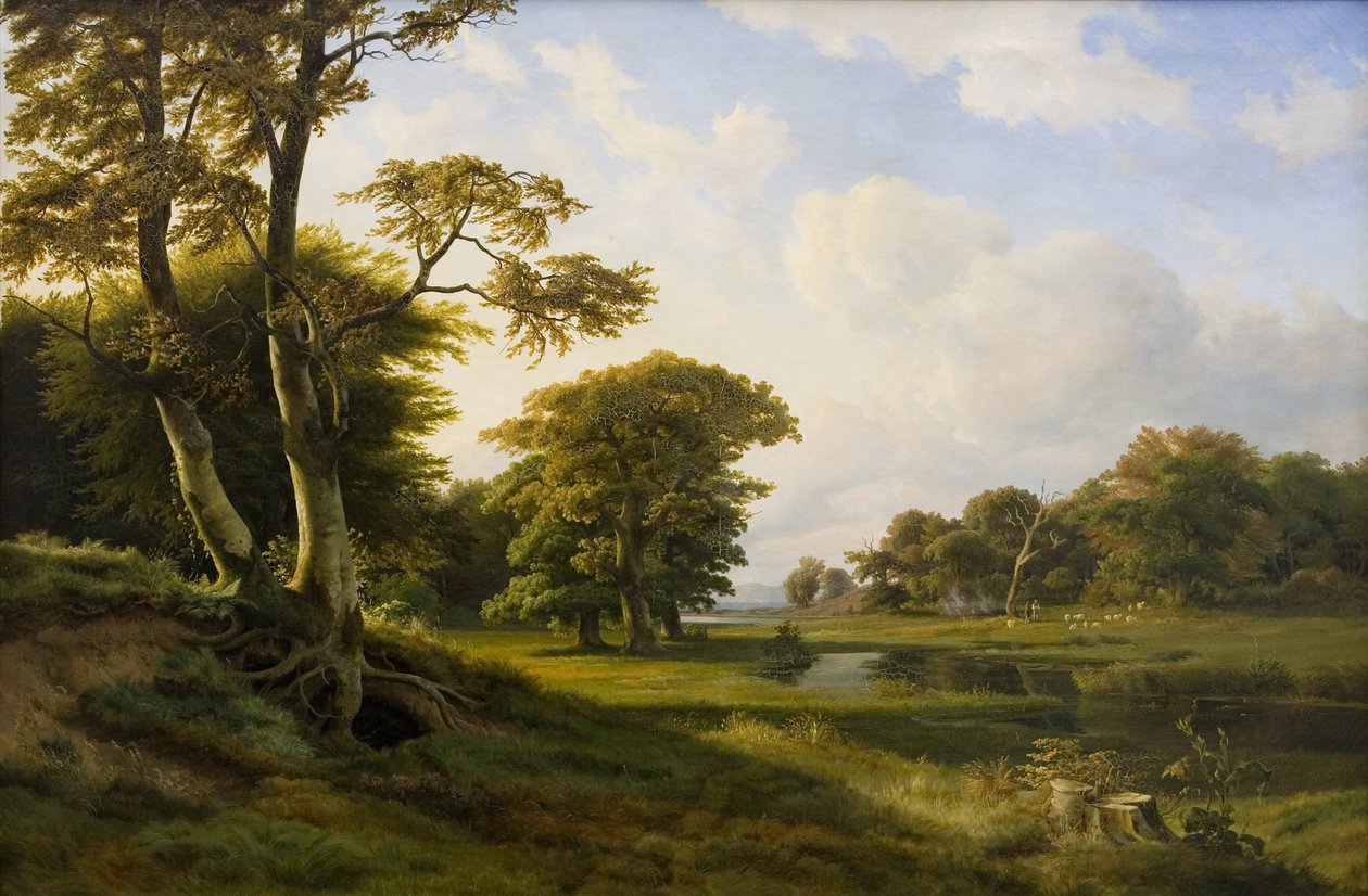 Paysage forestier près de Hellebæk. Automne - Hermann Carmiencke