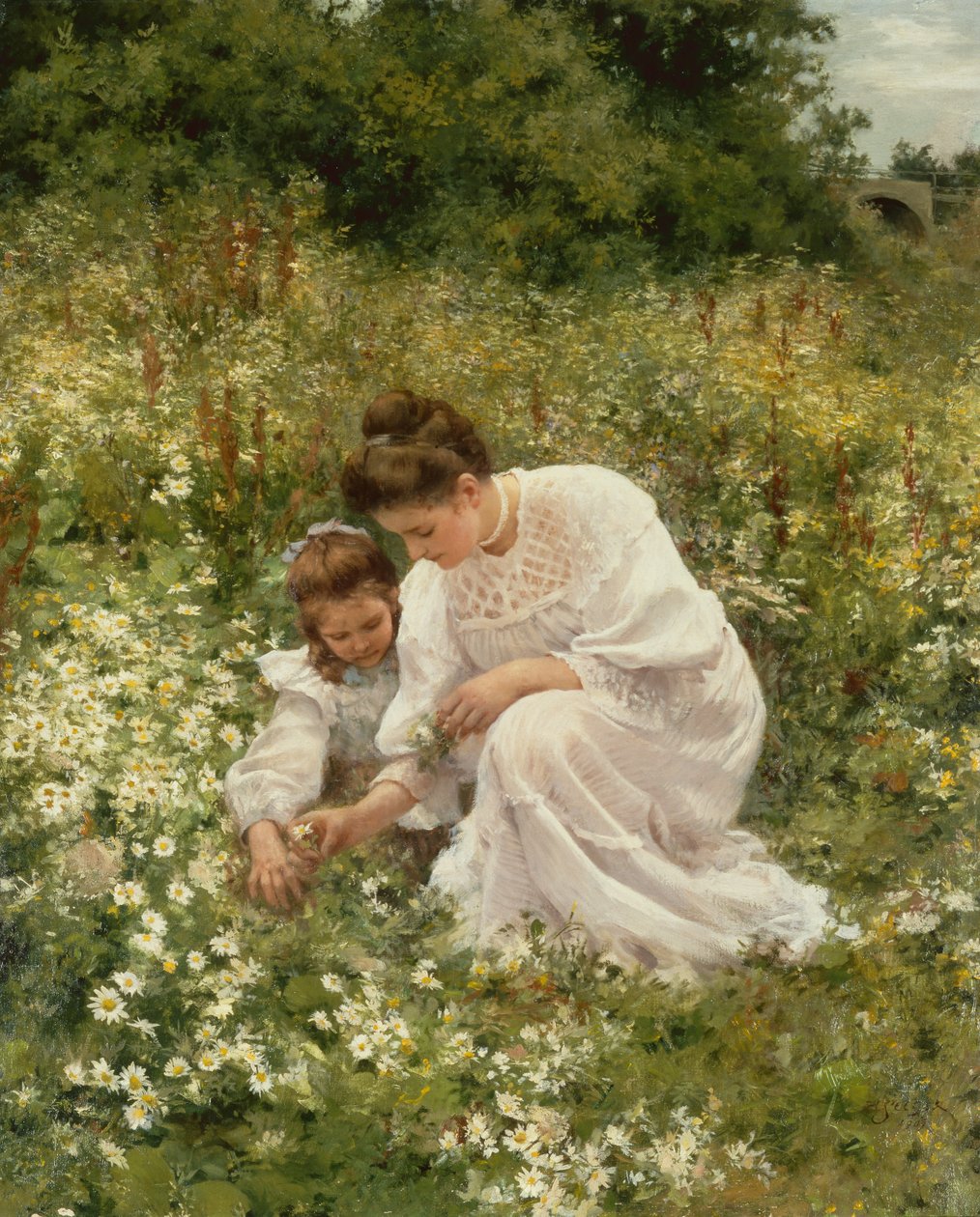 Cueillir des marguerites - Hermann Seeger