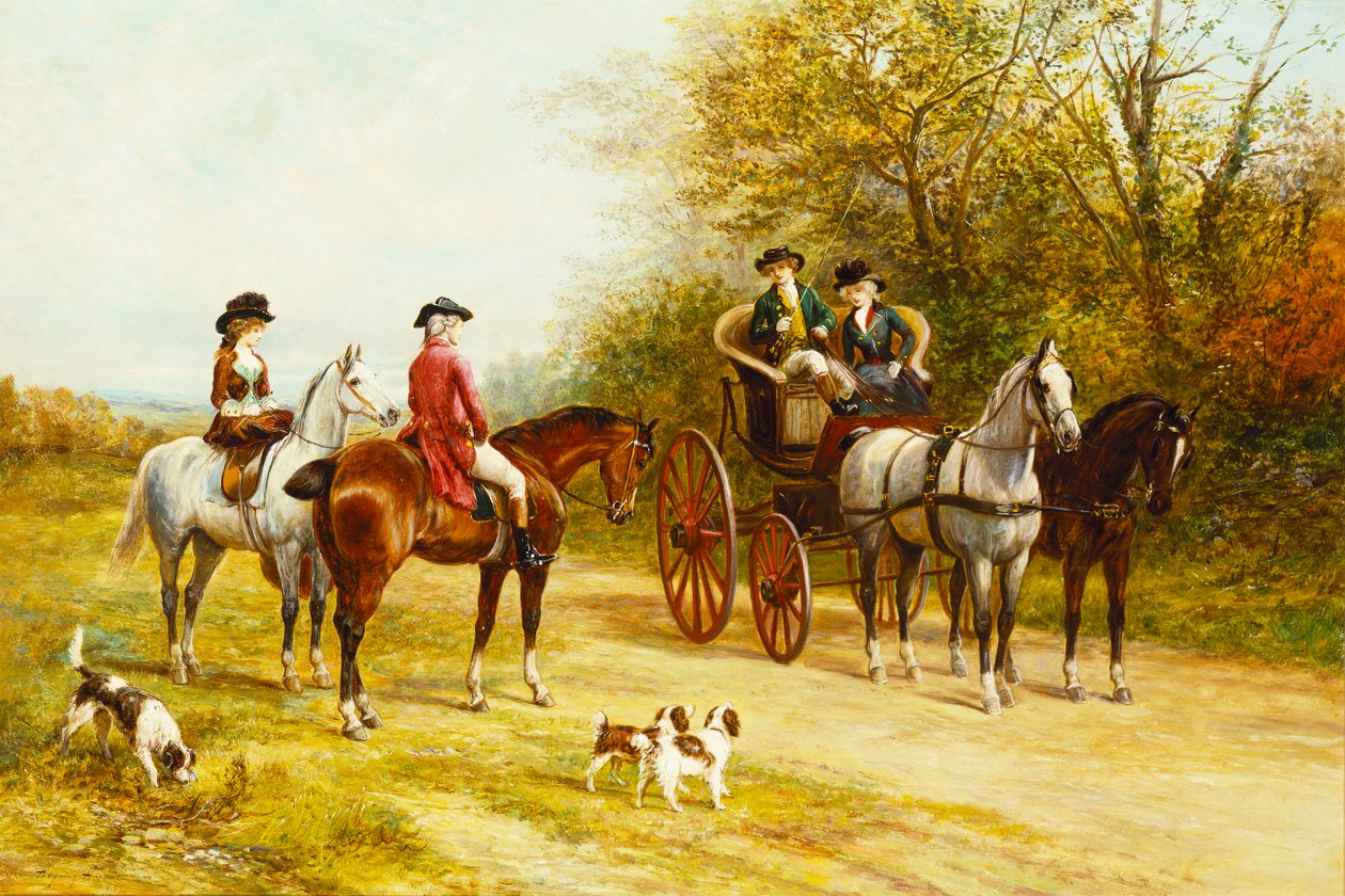 Conversation au bord du chemin - Heywood Hardy