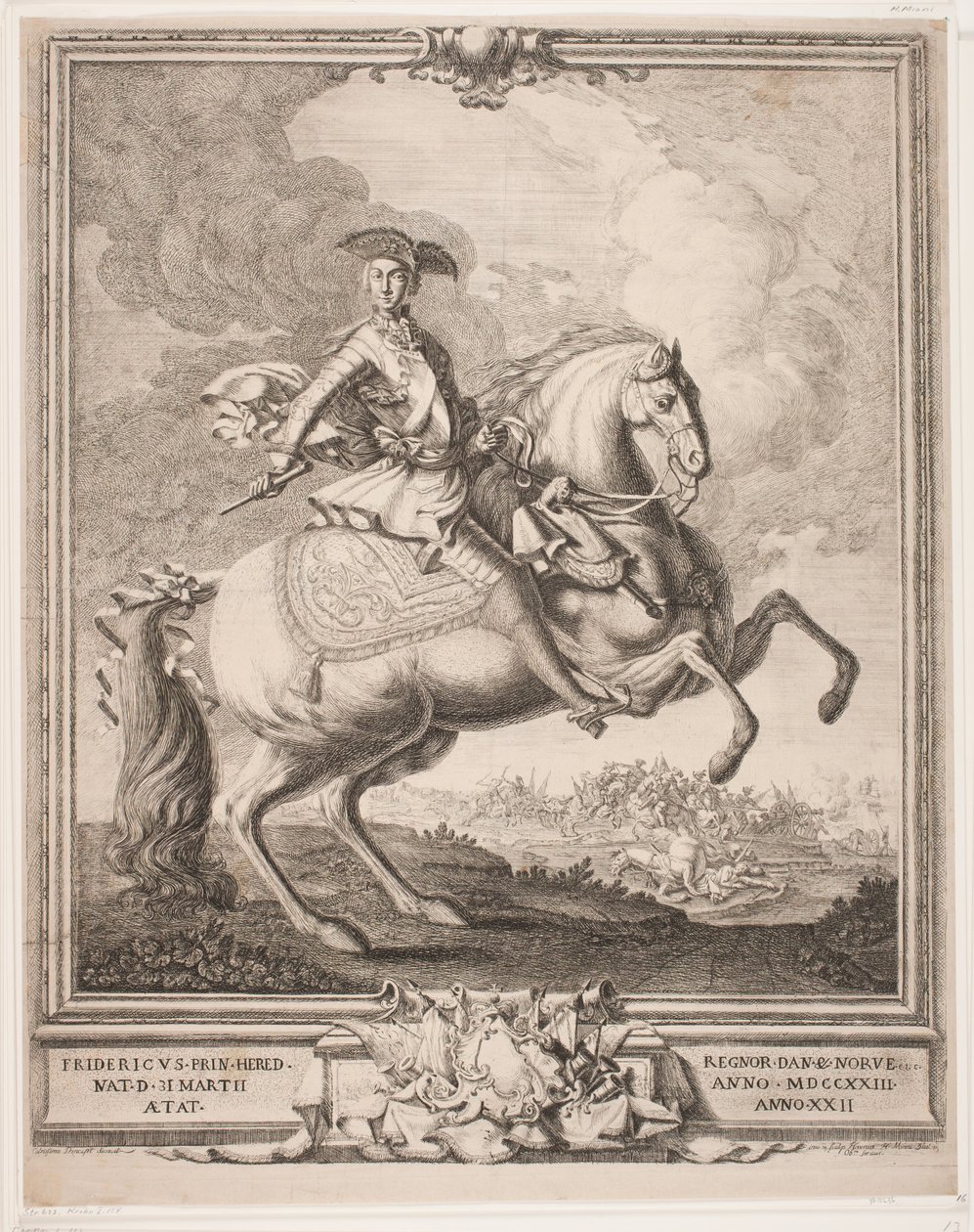 Frédéric V comme prince héritier à cheval - Hieronimo Miani