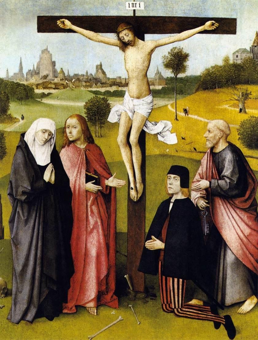 Crucifixion avec un donateur - Hieronymus Bosch