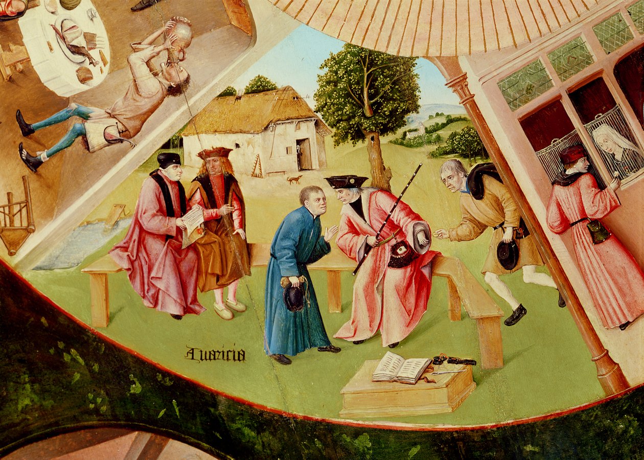 Avarice, détail de la Table des Sept Péchés Capitaux et des Quatre Dernières Choses, c.1480 - Hieronymus Bosch