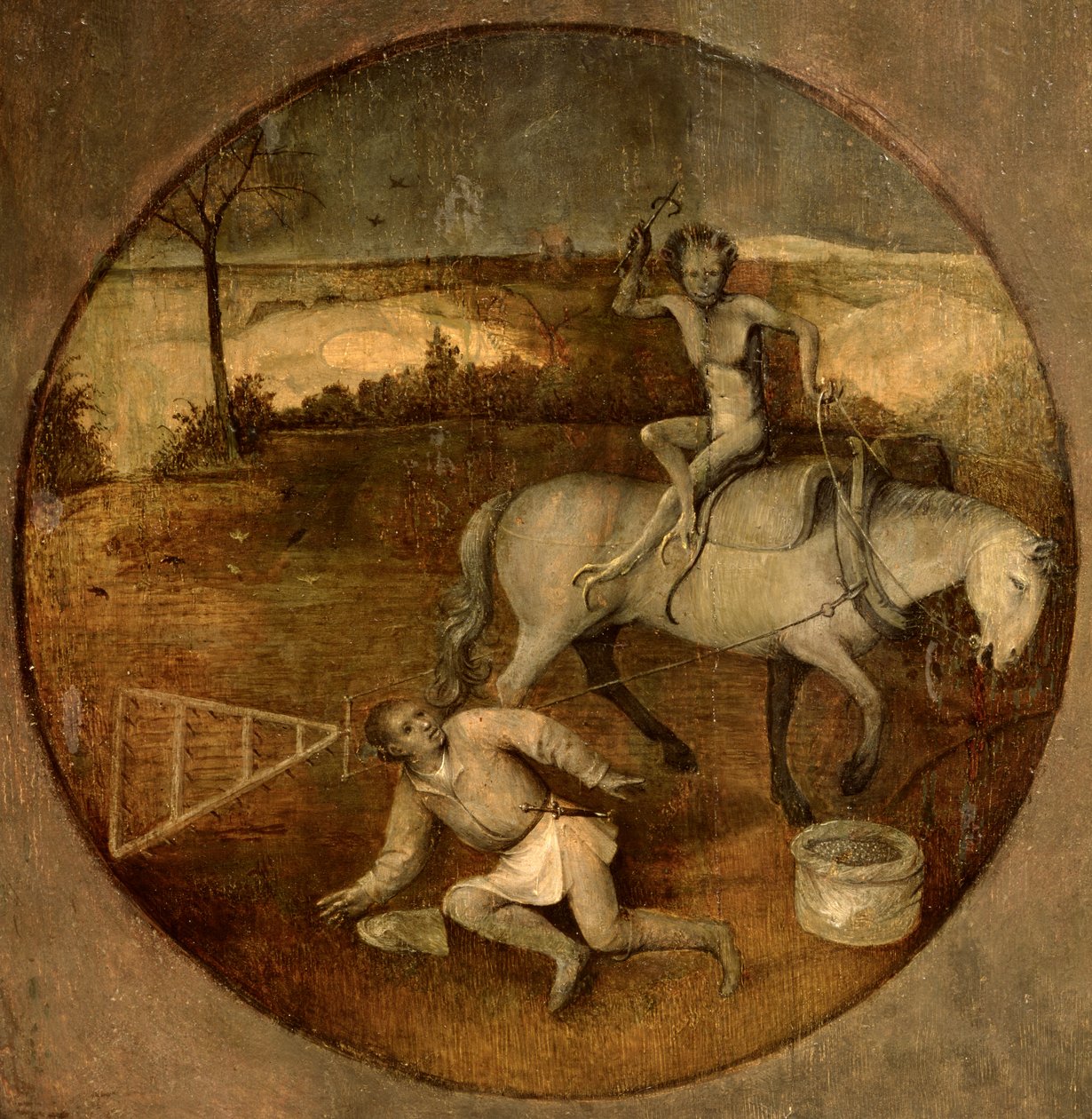 Laboureur désarçonné par un démon - Hieronymus Bosch
