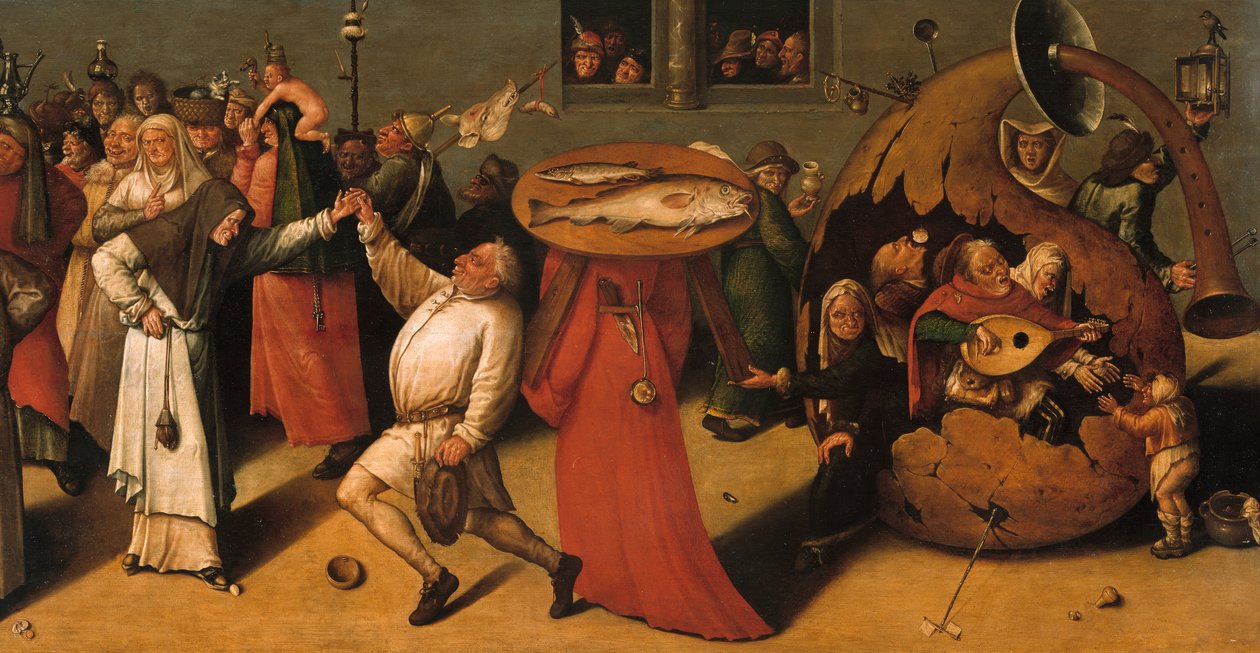 Le combat entre le Carnaval et le Carême (détail) - Hieronymus, Bosch