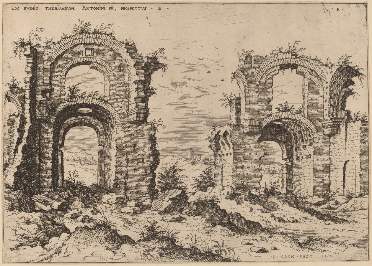 Deuxième vue des thermes de Dioclétien - Hieronymus Cock