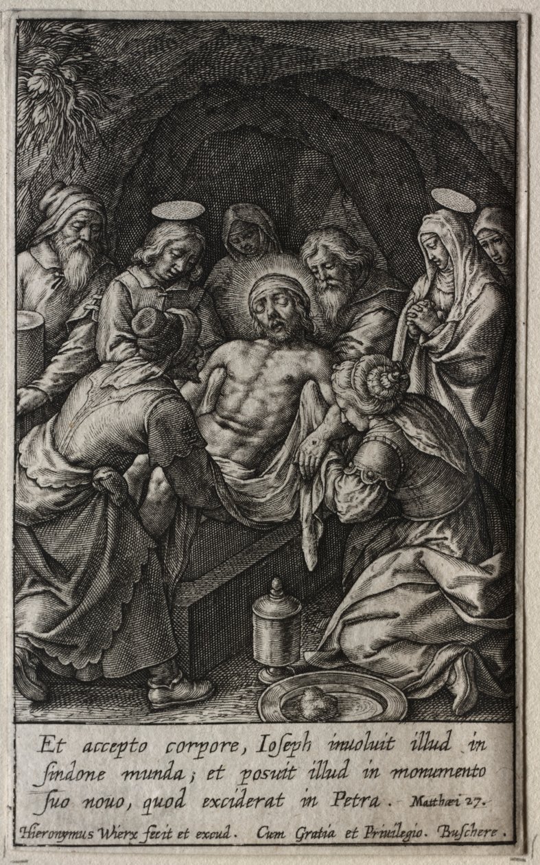 La Passion : La Mise au tombeau - Hieronymus Wierix
