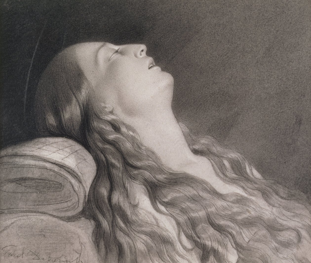 Louise Vernet sur son lit de mort - Hippolyte Delaroche