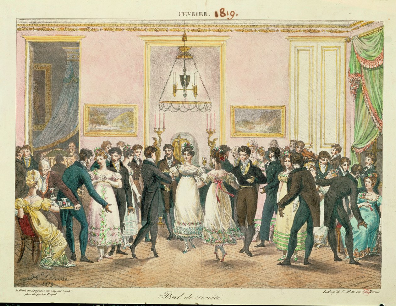 Boule de société ... (litho) - Hippolyte Lecomte