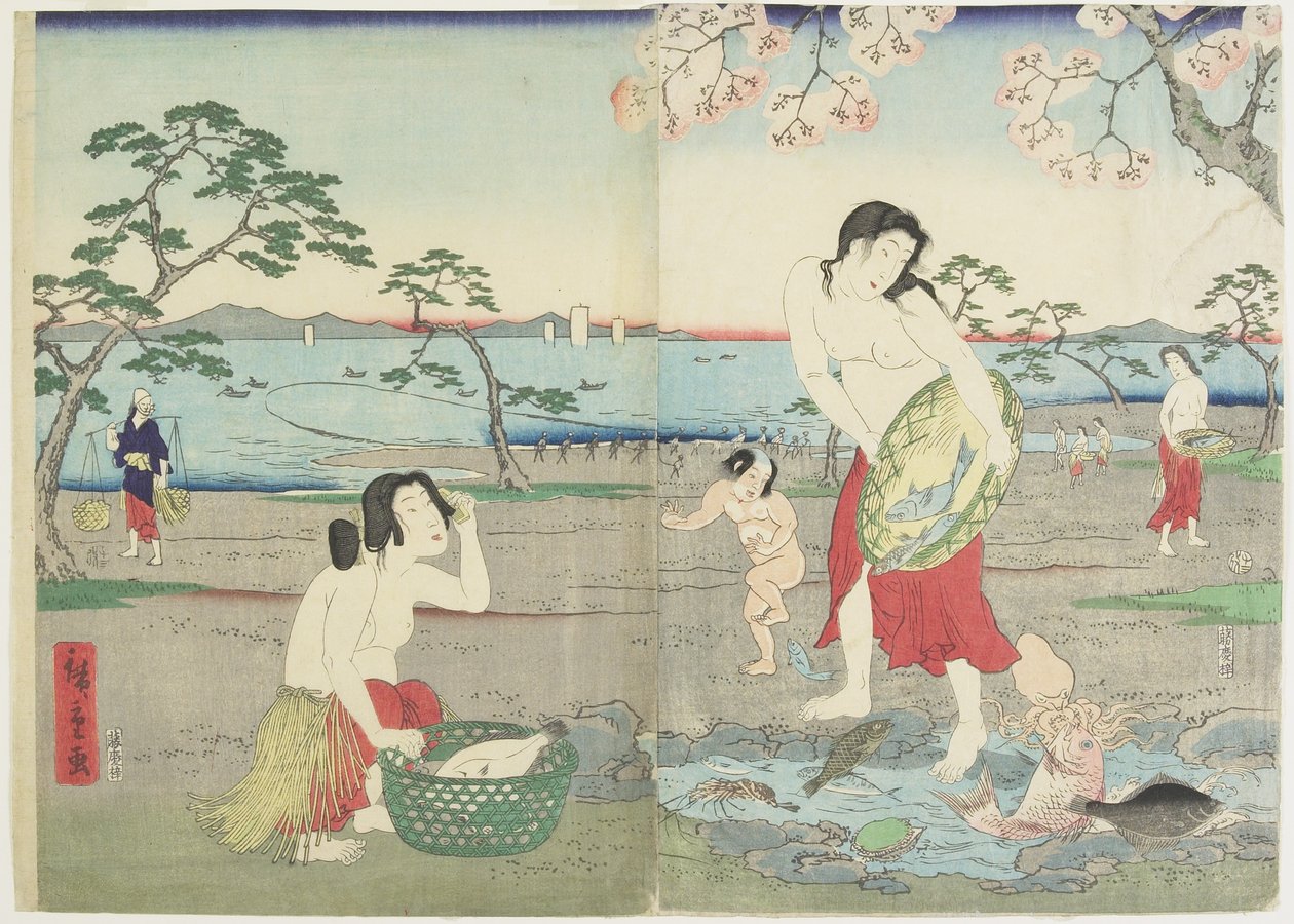 (Pêcheuses), mars 1864 - Hiroshige II