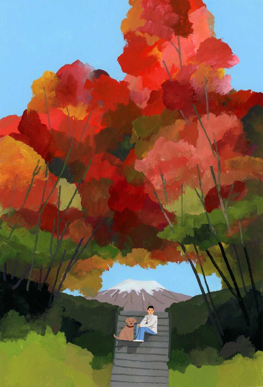 Arc de feuilles d