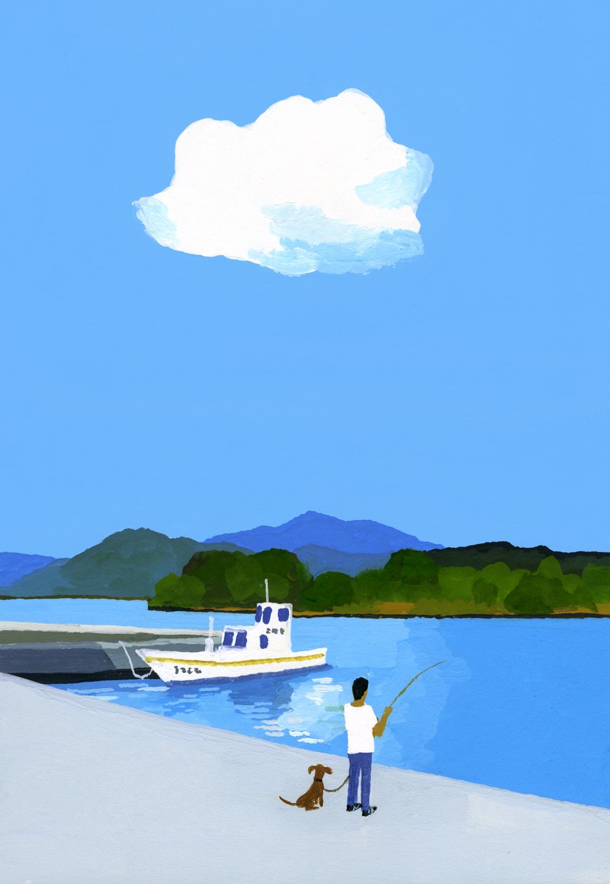 Pêche au port - Hiroyuki Izutsu